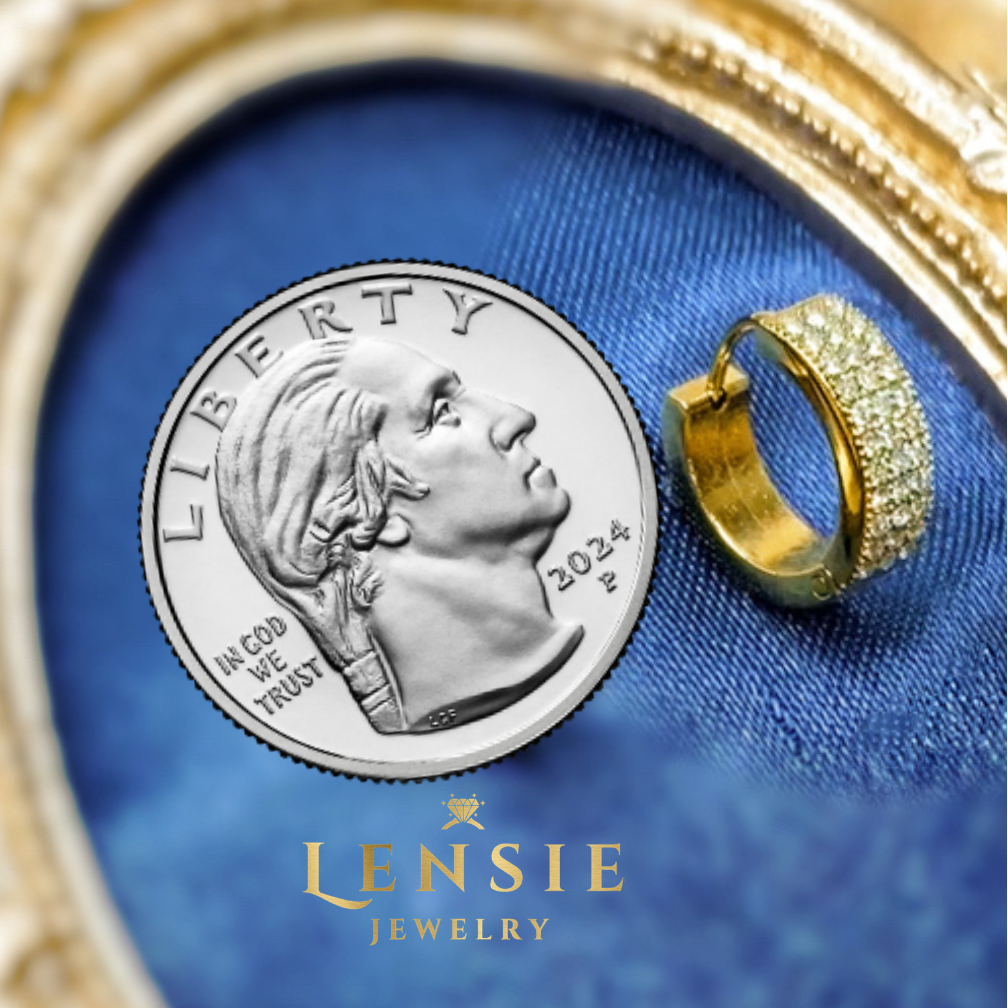 Iris White & Rainbow Hoop Earrings – Sparkling Zircon Stainless Steel Earrings | Handmade | Gift for Her