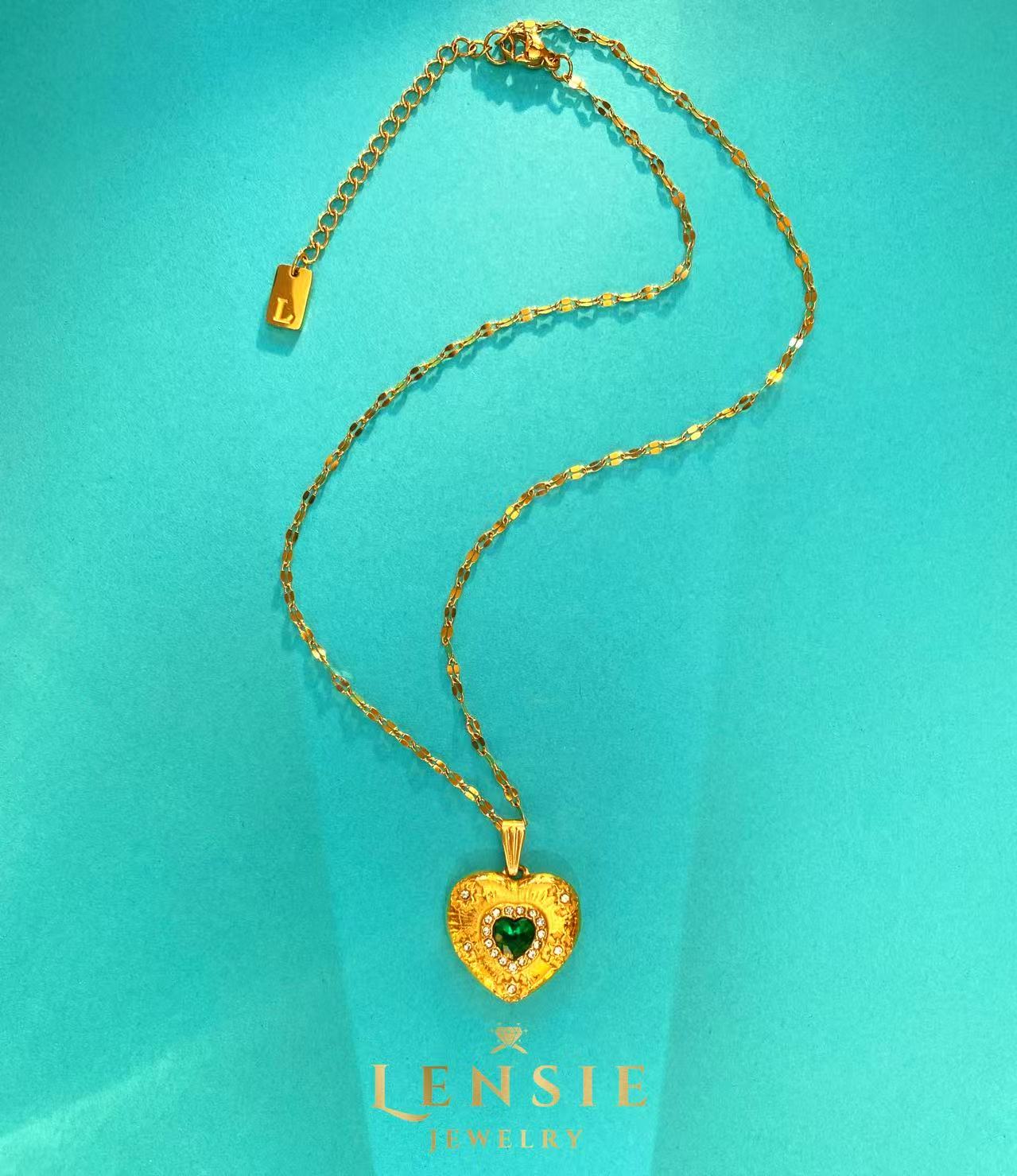 Fancy Heart Stainless Steel Necklace – Handmade Jewelry