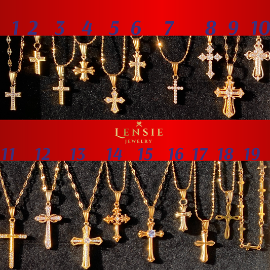 Dainty Cross Stainless Steel Necklace – Handmade Jewelry