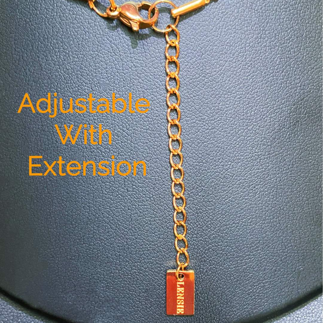 Celeste Flower Sparkle Jewelry Set – Mid Blue 5A Zircon Stainless Steel Flower Necklace and Earrings | Handmade | Gift for Her