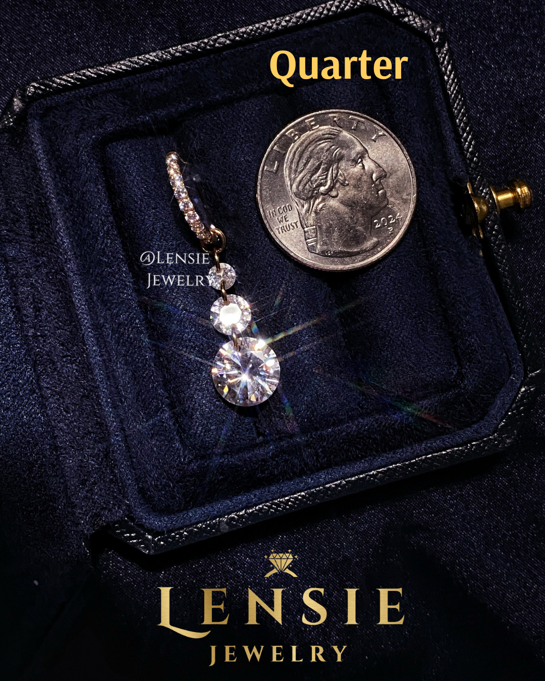 April Birthstone White Sparkling 5A Zircon Hoop Earrings – Handmade Jewelry