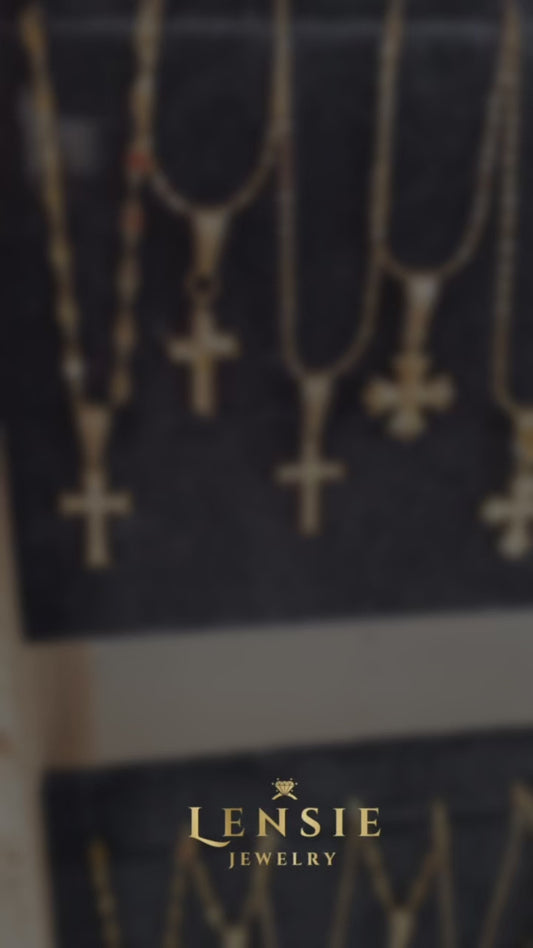 Dainty Cross Stainless Steel Necklace – Handmade Jewelry