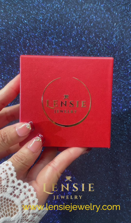 Garnet Birthstone Sparkle Necklace – January Red 5A Zircon Stainless Steel Necklace | Handmade | Gift for Her